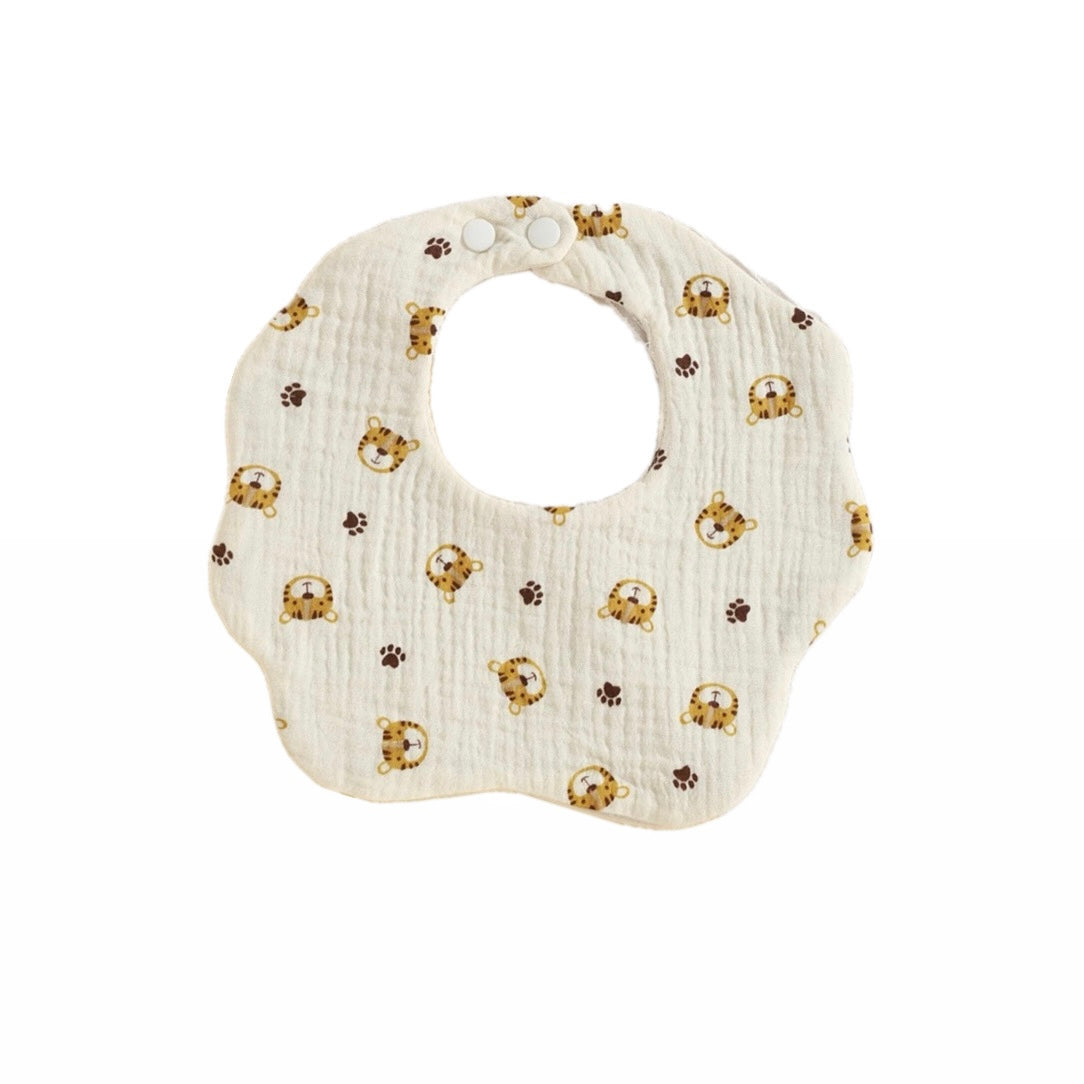 Scallop bib - Tiger