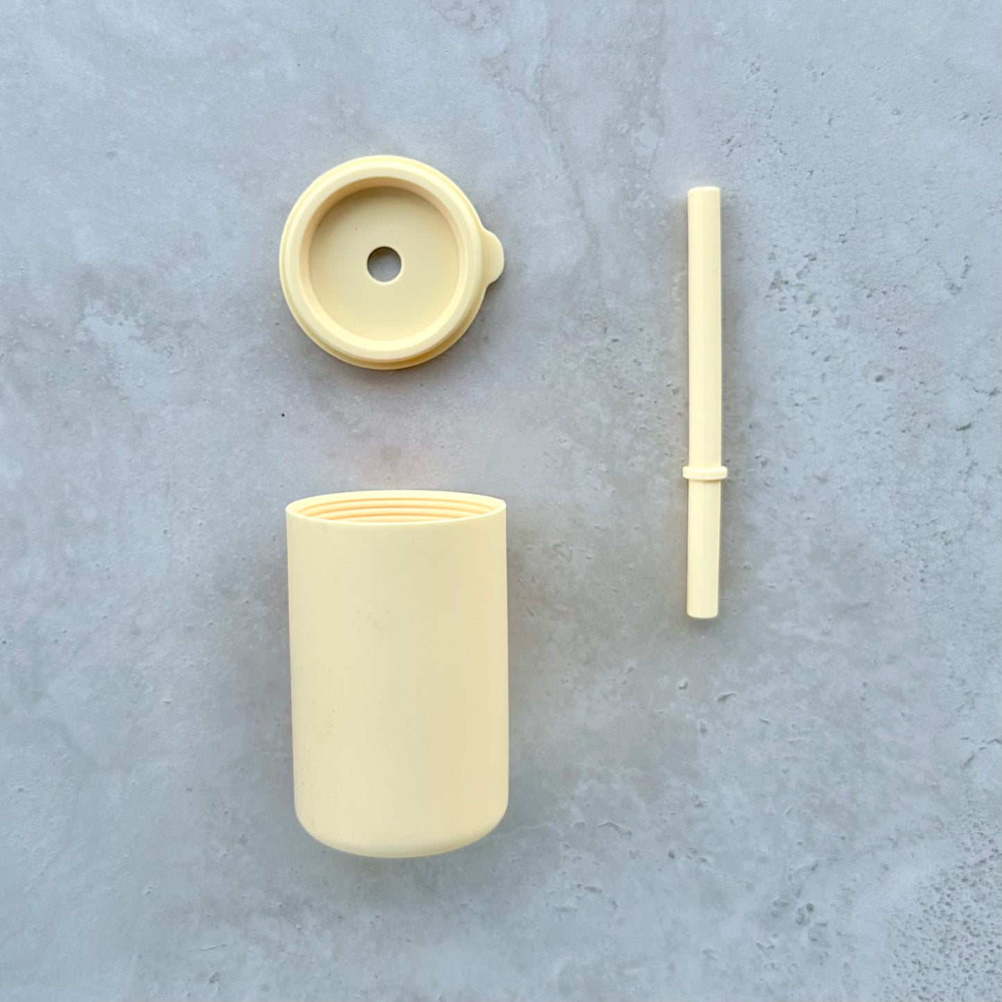 Silicone Smoothie Cup + Straw With Stopper