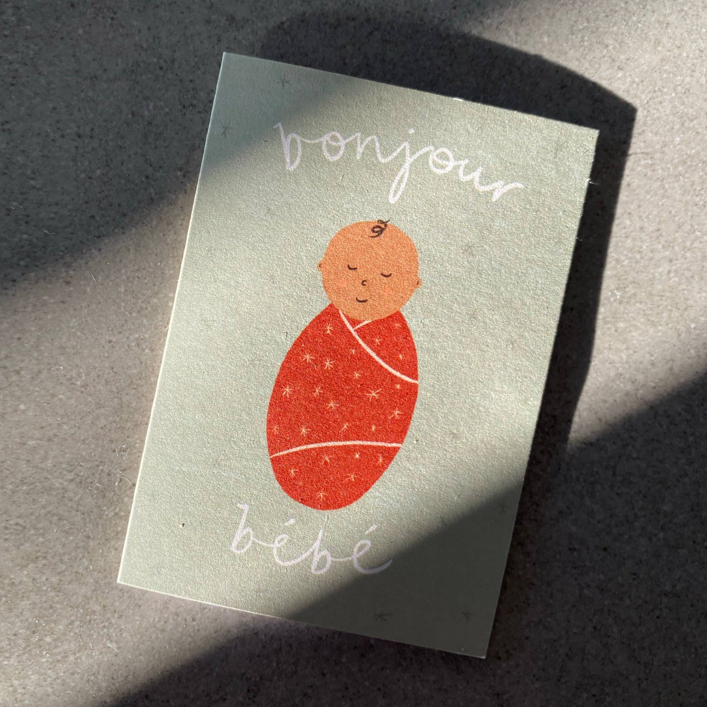 Bonjour Bebe Mini Card - New Baby | Baby Shower Greeting