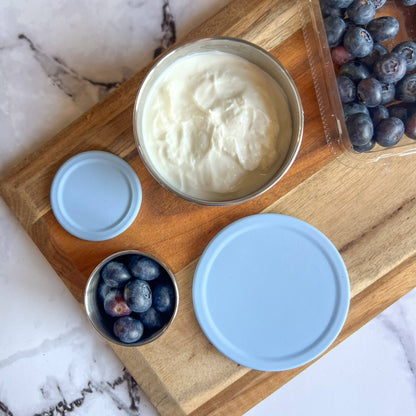 Stainless Steel Snack Pots: Blueberry
