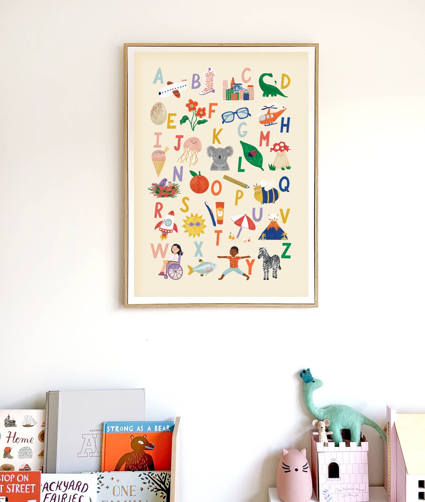 Alphabet Print - Modern Educational Kid's Wall Art: A3