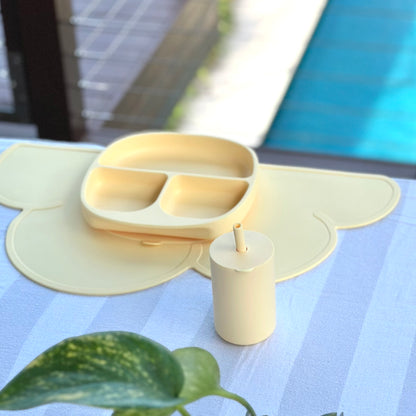Quality Silicone Feeding Set - Pastel Yellow