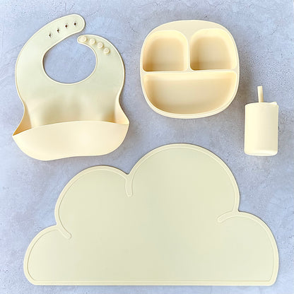 Quality Silicone Feeding Set - Pastel Yellow