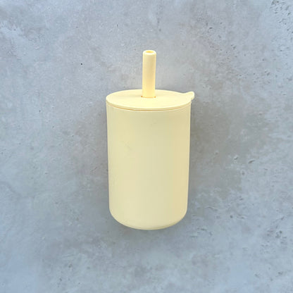 Silicone Smoothie Cup + Straw With Stopper