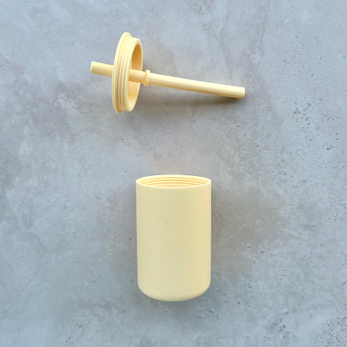 Silicone Smoothie Cup + Straw With Stopper