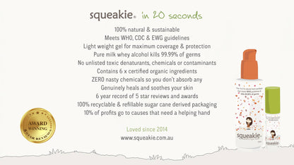 Squeakie® 50ml Hand Sanitiser