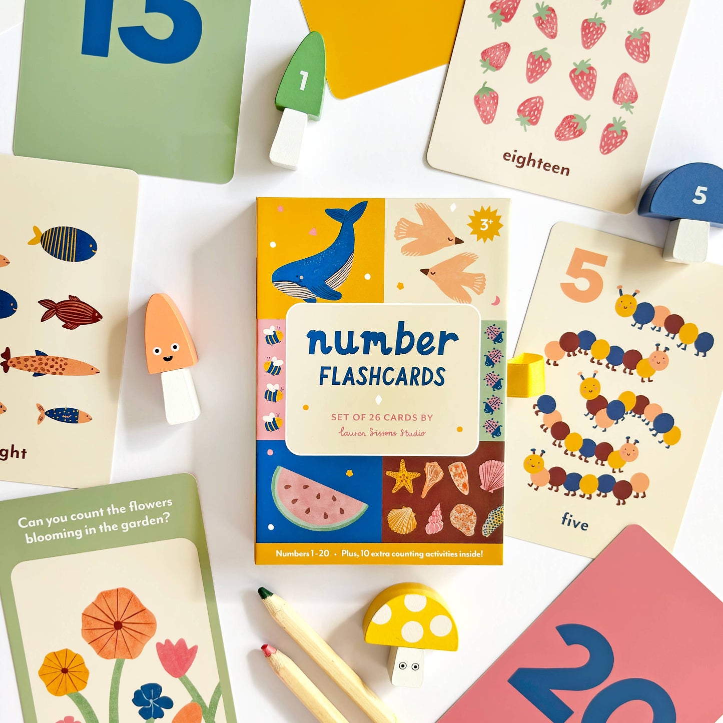Illustrated Number Flashcards - Kids Toys Learning Education